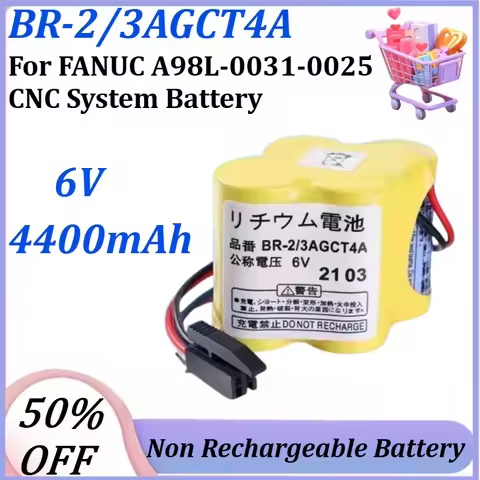 New BR-2/3AGCT4A 6V 4400mAh PLC High Quality Battery for FANUC A98L-0031-0025 CNC System Battery