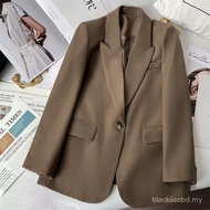 [Ginie] COD Ready Stock Free Shipping A-CDSL Spring Autumn Blazer Women 2025 Autumn New Style Coffee