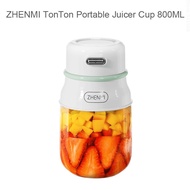 Zhenmi ถ้วยเครื่องคั้นน้ำผลไม้พกพา Tonton 800Ml เครื่องผสมอาหารคั้นน้ำผักเครื่องปั่นขนาดเล็กเร็วผลไม้คั้นน้ำผลไม้