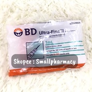 BD Ultra-Fine II Insulin Syringe Short Needles 10 Units (1 PACK) [ 31g x 8mm, 1ml, Use with U-100 in
