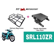 RAPIDO Monorack Yamaha Lagenda SRL110ZR Food Delivery Bag Frame Tapak Accessories Food Motor SRL110 