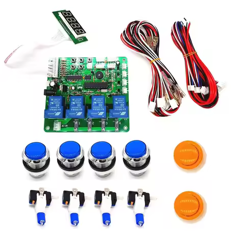 JY-21 4 digits Display 4 Channel Timer Board with Buttons for Bill Acceptor Coin Acceptor Time Contr