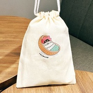 賓士貓寶寶の日常 帆布束口袋 手工印製 Drawstring bag