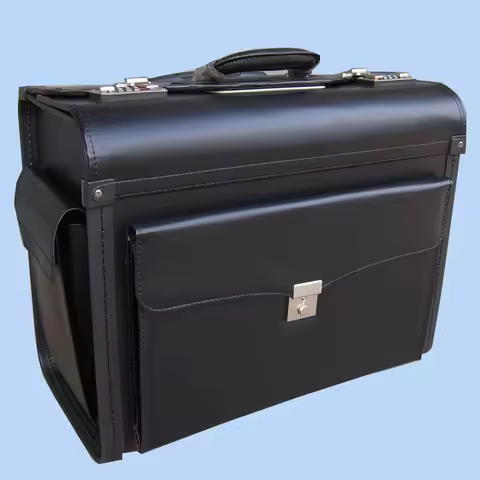 Business Suitcase 2 Wheel Trolley Case 18Inch PU Boarding Flight Box Laptop Tablet Computer Storage 