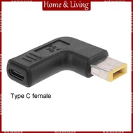 AOTO Type-C Female to Square for DC Male Adapter Fast Charging 90 Degree for DC Barrel Jack Compatib