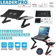 Black Portable Laptop Base Stand Folding Adjustable Desk Computer Bedside Table Tray for Sofa Bed Co