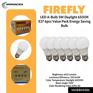 Firefly LED A-Bulb 5W Daylight 6500K E27 6pcs Value Pack Energy Saving Bulb