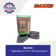22 Inch Maxxis Welterwight Folding Bike Inner Tube 20 x 1 1/4 - 1 3/8FV Bicycle Inner Tube