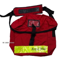 กระเป๋าวินเทจ90 British Post Royal Mail Yellow Stripe Delivery Bag (USED) B1YU วัสดุไนลอน กันน้ำ100%