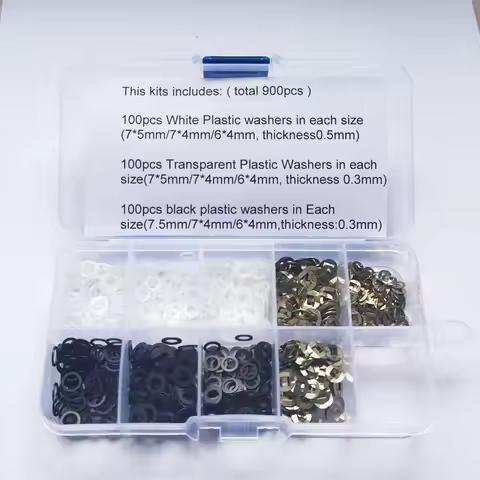 900pcs/Lot in Box Scissor Repair Kit Hairdressing Scissor Accessory Plastic 7*5/7*4/6*4mm Washers Ba