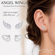 Angel Wing Titanium Steel Earring For Cartilage And Lobe Healing With Edgy Unique Design For F5i3
