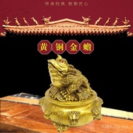 Golden Toad Copper Cornucopia Golden Cicada Opening Tripod Office Toad Ornament Gift Toad Golden EMY