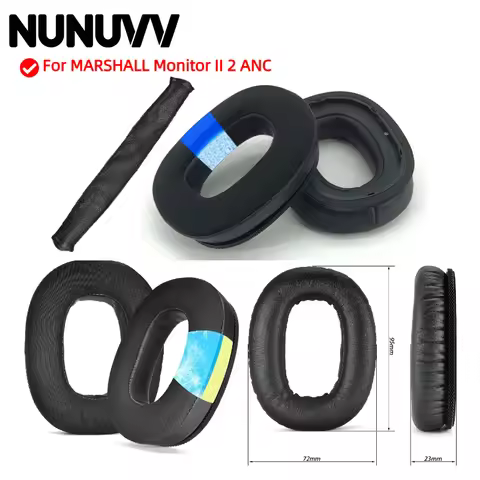 Replacement Earpads For MARSHALL Monitor II 2 ANC Ear Cushion Headphone Ear Pad