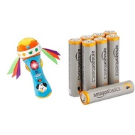 Baby Babble and Rattle Microphone with Amazon Basics AAA Batteries Bundle