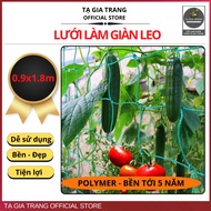 Net for Vines for Growing Cucumbers, Beans, and Gourds, Size 0.9x1.8m