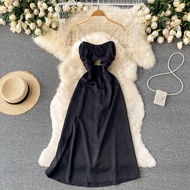 Prom Party y Suspender Dress Women Korean Backless Sling chain Midi Dresses