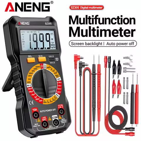 ANENG Multifunction Digital Multimeter AC/DC Voltage Current Capacitance NCV Induction Resistance hF