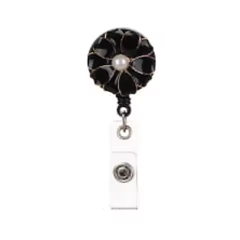 Metal Flower Name Tag Holder Business Card ID Card Work Card Badge Holder Clip ID Badge Holder Nurse