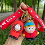 Cartoon South Park Keychain PVC Kawaii Figure Model Key Ring Bag Pendant Kids decfeyeth