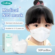 Cofoe Kids 4 Ply N95 Medical Face Masks Sterilized Respirator Fish Shape Mask Anti-Virus Anti-Particulate Face mask for Children and Students