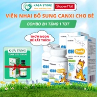 [COMBO 2H GENKI GET 1 TDT] GH Genki chewable calcium supplement for babies, activates height growth