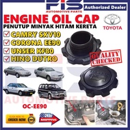 FIS Engine Oil Cap Toyota Camry SXV10 SXV20 EE90 Unser KF80 Hino Dutro Penutup Minyak Hitam Kereta