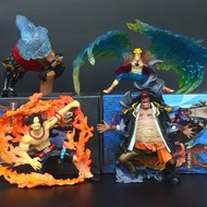 figure set one piece ace marco kurohige jozu figure one piece sunny go
