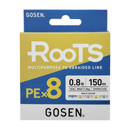 GOSEN ROOTS PEX8 MULTICOLOR 0.8號五色釣魚線  150m  GMR8515  1個