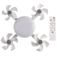 SWEET TIM 2 in 1 Ceiling Fan 3 Gears Dimming Remote Control Ceiling Lamp Modern Eye Protection Hangi