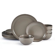 Pfaltzgraff Hadlee 12-piece Dinnerware set Stoneware in Gray dinnerware set dishes and plates sets d