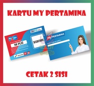 CETAK KARTU MEMBER BAHAN PVC idcard /MY PERTAMINA Free Desain zain grafika