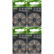 POWEROWL Hearing Aid Batteries Size 312, Long Lasting 312A Battery, 24 Count