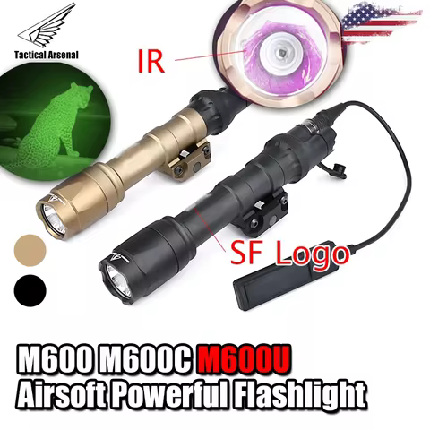 Tactical SF M600 M600C M600U Airsoft Powerful Flashlight Hunting Torch Scout Rifle Gun Weapons LED L
