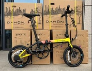 2024 最新款 頭柱內摺版馬甲線款 DAHON K3 PLUS 9速 16吋 碟剎 鋁合金 折叠車 送水架前後蛙燈叮叮