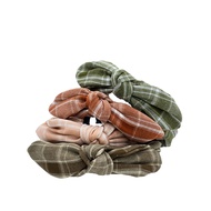 [Ready Stock] HB07 Fashion Ribbon Check Hairband Comfort Headband