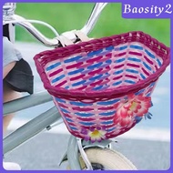 [Baosity2] Kids Bike Baskets Carrier Accessories Storage Tricycle Basket Handlebar Basket for Luggage Riding Travel Folding Bike