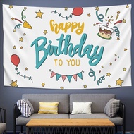 Birthday party Background Cloth Hanging Cloth Poster Banner Decoration Wall Arrangement Birthday Sce