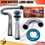 CML Swan Neck Stainless Steel Chrome Coated Sink Siphon CML Press Sink Siphon/ Strong Durable Leak-P