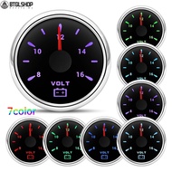 【2026NEW】52mm 7 Backlight Waterproof Voltmeters Voltage Gauges Voltage Meters 8-16V Boat