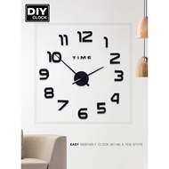 นาฬิกา DIY ดีไอวาย ติดผนัง ตัวเลข ขนาดใหญ่ ประกอบด้วยตนเอง นาฬิกาแขวน โมเดิร์น สวยๆ ไม่เจาะผนัง DIY 3D Clock