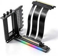 PCIe X16 GEN5 Right Angle Riser Cable PCIe 4.0 and 5.0 with GPU Vertical Mount Bracket for RTX4090,R