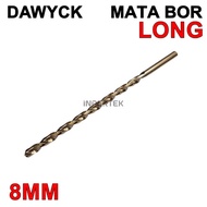 Mata Bor 8 DAWYCK Drill Long 8mm X 400mm HSS Besi 8 mm Panjang