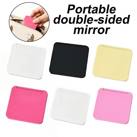 New 2-Face Portable Mirror Square Lash Makeup Mini Pocket Mirror Small Double-Sided Makeup Mirror HU
