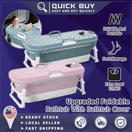(2 size &amp; colour available) QuickBuy 8822 Foldable Adult Bath Tub  Fodable &amp; Portable Plastic Bathtub with Bathtub Cover