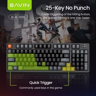 BAVIN K999 96 Keys Wired Mechanical Gaming Keyboard w/ Media Knob & Multiple RGB Backlight Modes