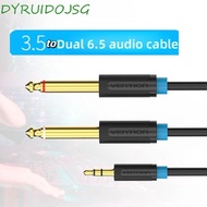 DYRUIDOJSG 3.5mm To Dual 6.5mm Audio Cable, Y Splitte 2 in 1 3.5mm To 6.5mm Audio Splitter Cable, Co