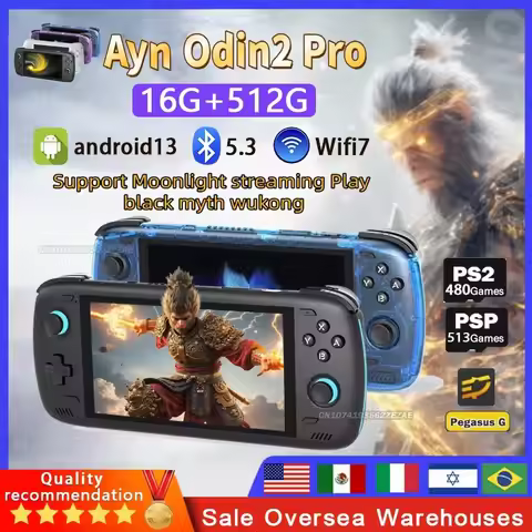 Ayn Odin 2 Pro Handheld Game Console 16G+512G 6 Inch HD1920*1080 Touch Screen Android13 Video Player