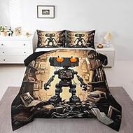 Castle Fairy Modern Robot Comforter Set Queen Size for Kids Science Fiction Theme Bedding Sets All S
