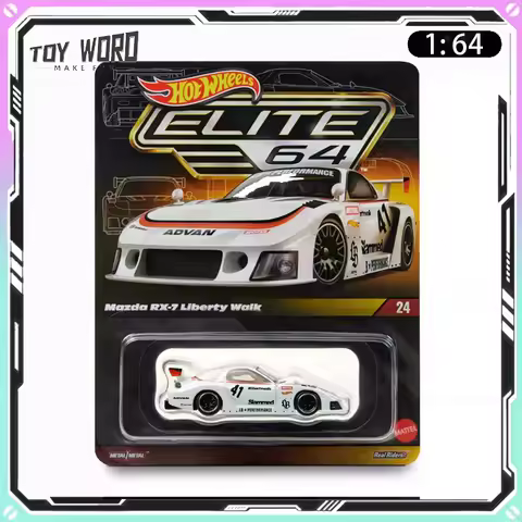 Original Hot Wheels RLC 1/64 Elite Mazda RX7 LBWK Liberty Work Widebody Diecast Car Collectible Simu