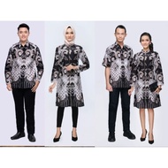 BATIK COUPLE KELUARGA SARIMBIT SERAGAM FAMILY DRESS TERUSAN TUNIK AMALIA POLA PUTIH JUMBO KATUN MODE